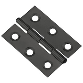 Glvaner 10pcs Stainless Steel Hinges Hinges 6 Holes Cupboard Door Hardware Rust Free Door Hardware Hardware Hinges for Wood Box Furniture Repair Screws (Black)