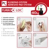 WENKO Turbo-Loc® Uno Quadro Stainless Steel Wall Hooks - No