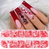 12 Grids Heart Nail Art Glitter Sequins Valentine's Day Nail
