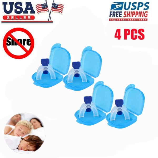 Unbranded 4PCS Stop Snoring Mouthpiece Guard Anti Snore Sleep Bruxism