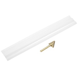 MECCANIXITY 5 Pcs White Plastic Welding Rods 9.5mm x 250mm PE Flat Ribbon Welding Strip with Smoothing Tools for Repairing Water Tanks Forklift Pallets Trash Cans(0.4inch x 10inch)