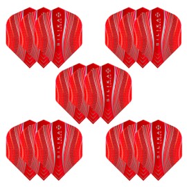 Harrows Lumen No2 Dart Flights | 5 x sets Darts Flights (15 Flights Total) I 100 Micron Dart Flights I Premium Extra Strong Made in UK I Professional Darts Accessories I Red Dart Flights