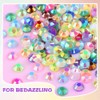 JOLCEEY Nail Art Rhinestones 4mm Bedazzling Kit Flat Back Gems