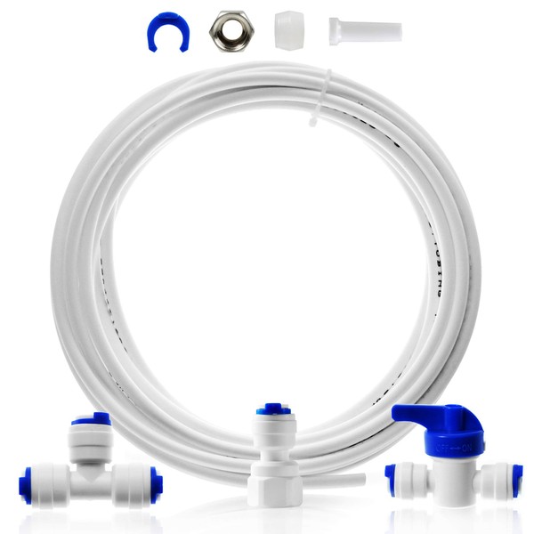 iSpring ICEK Ultra Safe Fridge Water Line Connection and Ice Maker Installation Kit for Reverse Osmosis RO Systems & Water Filters, 1/4", Approximate 20 feet