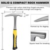 6 Pcs Rock Hammer Geology Starter Kit - 32 oz