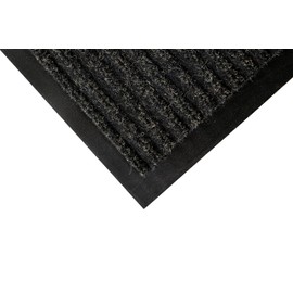 UNIMAT 2x3 (24"x36") Doormat Outdoor -Indoor Dual Ribbed Rubber Backing-Welcome mat entryway Outdoor Rug-Dual Ribbed mat Perfect for Office-Home-Kitchen mat Waterproof (Charcoal)