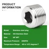 TAISHER 20PCS 304 Stainless Steel Internal Hex Thread Socket Pipe