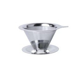 Permanent Coffee Filter, Reusable Permanent Filter, Silver White Stainless Steel Filter, Reusable Filter, Used for Filtration of Coffee and Tea (Silver White)