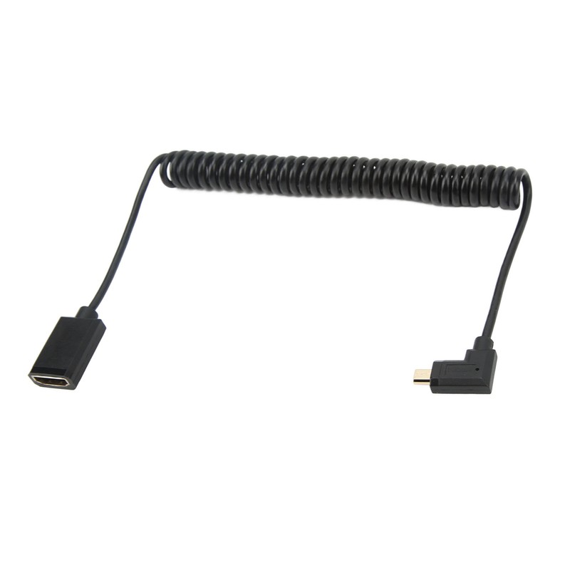 1.8m Coiled Cable Micro HD Multimedia Interface to Female HD