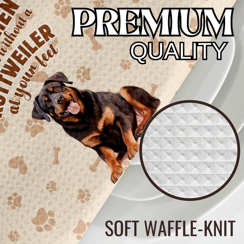 InnoBeta Rottweiler Gifts, 2 Pack Kitchen Towel with Dogs, 16x24