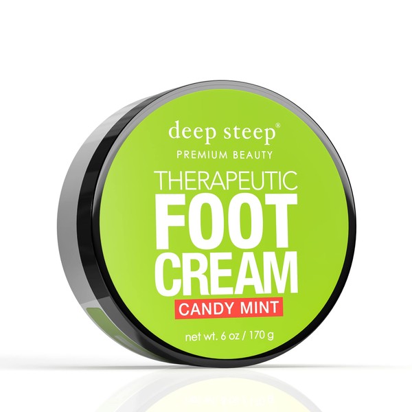 DEEP STEEP Candy Mint Foot Cream, 6 OZ
