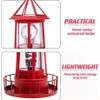 LED Solar Powered Lighthouse, 360 Degree Rotating Lamp Courtyard Decoration
