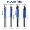4 Pcs 1/4 Inch Shank Flush Trim Router Bit Set,