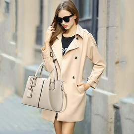 NICOLE&DORIS Women Lady Handbags Shoulder Bag Crossbody Bag Tote Satchel Purse PU Leather White