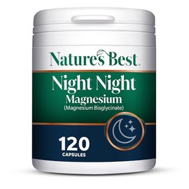 Nature’s Best Night Night Magnesium - Bisglycinate for Rest & Muscle Function - 120 Vegan Capsules (2 Month Supply)