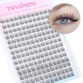 TNFVLONEINS Natural Lash Clusters Wispy Eyelash Extension 168Pcs Cluster Lashes Extensions Natural Individual Lashes 9-12mm Eyelash Clusters DIY Korean False Eyelashes by TNFVLONEINS