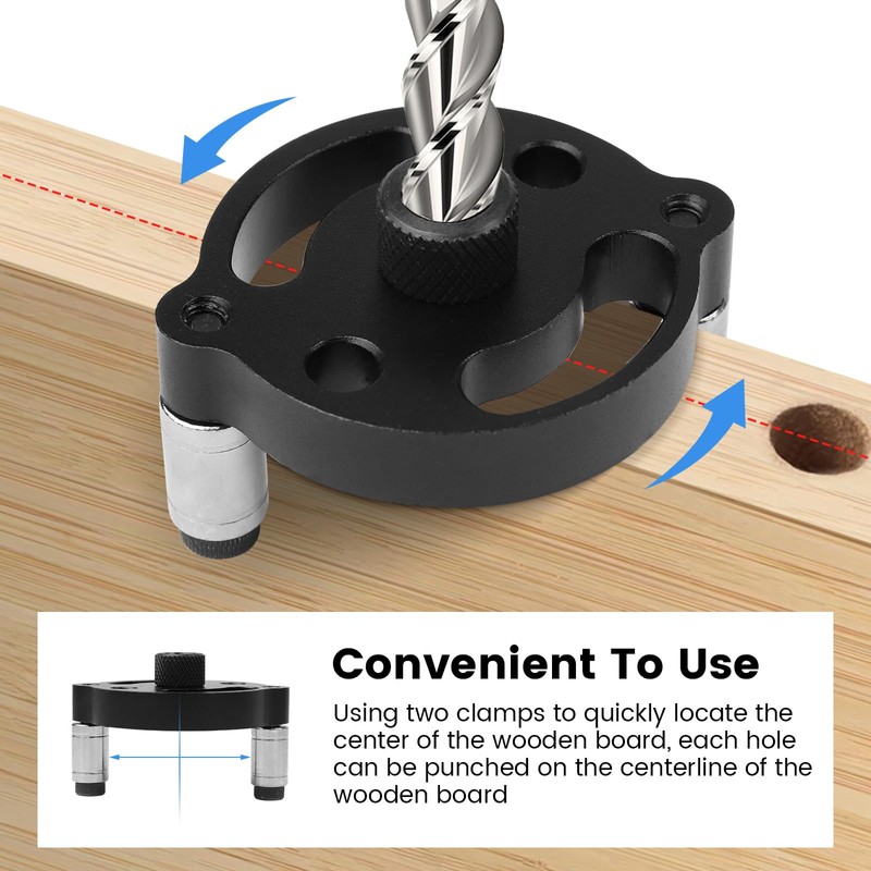 Drill Guide for Vertical Hole Drilling, Dowel Jig Kit 2/3/4/5/6/8/10mm,
