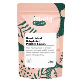 Pandan Leaves Natural Dehydrated 25g – Handpicked not Pandan Leaves Dried or Dried Pandan Leaves – Essential Spices for South Asian Dishes - Superior Flavour Sri Lankan Curry Spices by Island Source