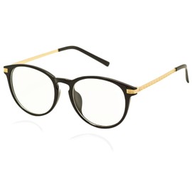 iB-iP Women's Pinto Clear Lens Retro Style Fashionable Glasses, black