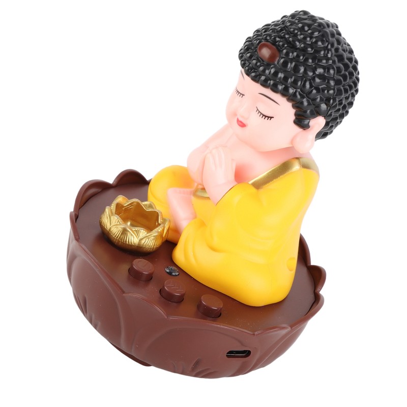 Singing Buddha Figurine USB Charging Desktop Buddha Decorative Statue with
