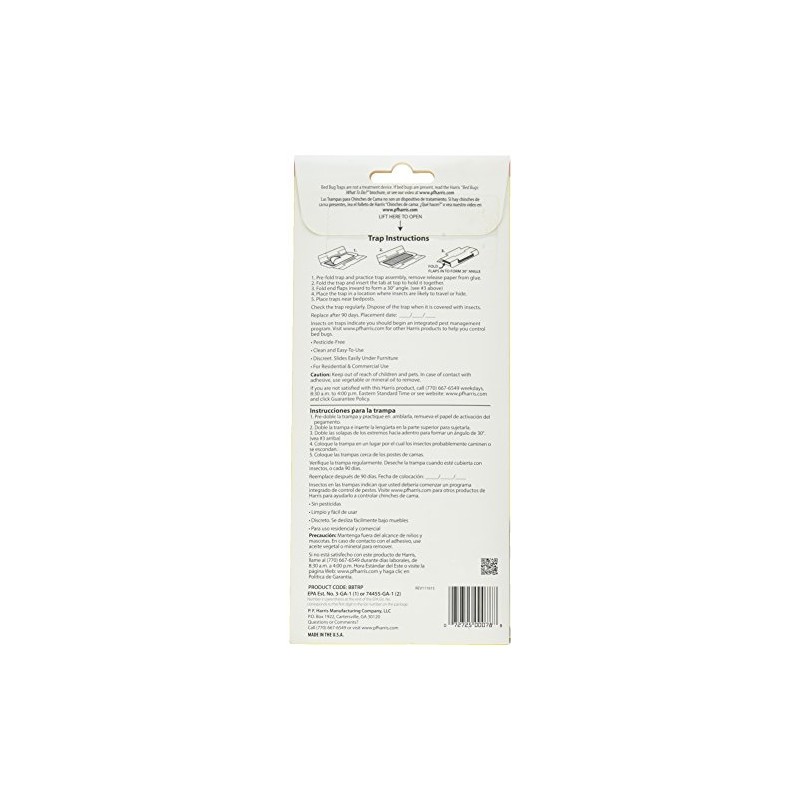 P F HARRIS Irresistible Lure Bed Bug Traps, 4 traps