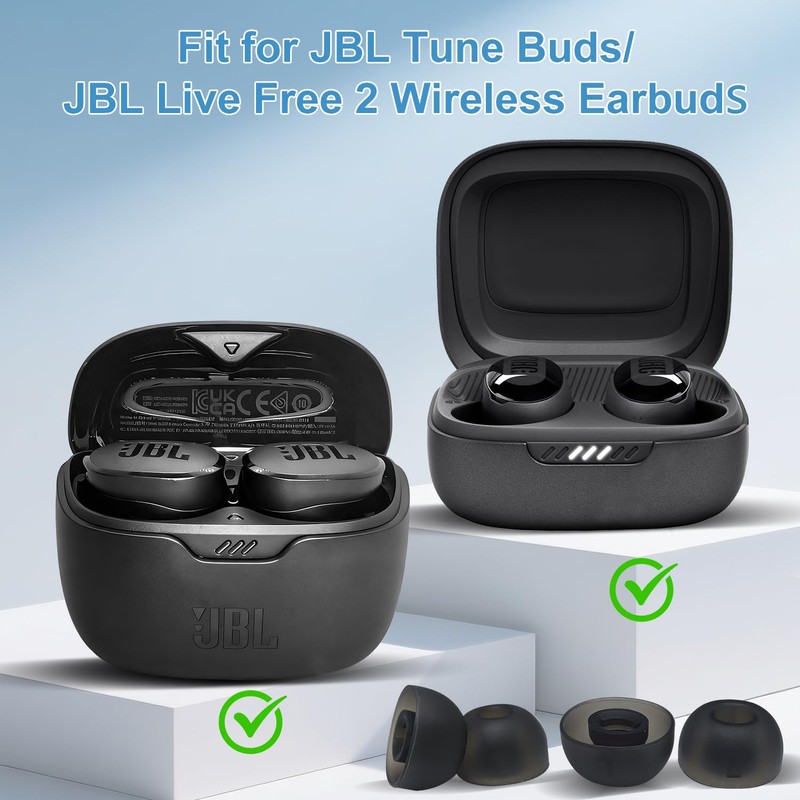 Replacement Ear Tips Compatible with JBL Tune Buds & Tune
