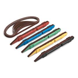 5 Piece Sanding Detailer Set with 2 Extra Replacement Belts Per Stick, 5 Grits 120, 240, 320, 400 & 500 Grit Made in The USA for Sanding Wood, Metal & Plastics, Long Life Sanding Belts