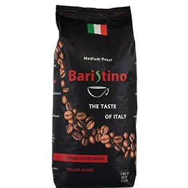 BARISTINO Espresso Whole Bean Coffee - 100% Robusta from Vietnam & Brazil - Italian Medium Roast with Rich Crema & Smooth Chocolate Finish - Strong Gourmet Coffee 2.2 lb Bag (35.2 oz)