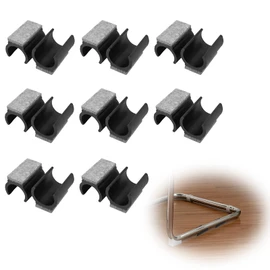 tiyiyok Pack of 16 Chair Gliders Cantilever with Felt, 25 mm U-shaped Chair Socks, Silencer Furniture Gliders for Cantilever Chairs Protect Tile Floors Wooden Floors and Reduce Noise