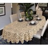 MforStyle Lace Large Tablecloth Oval OR Round White OR Beige