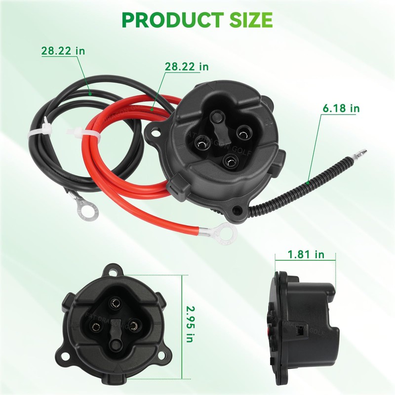 Panglong Golf Cart 48V MAC DC Charger-Plug Powerwise Receptacle fits