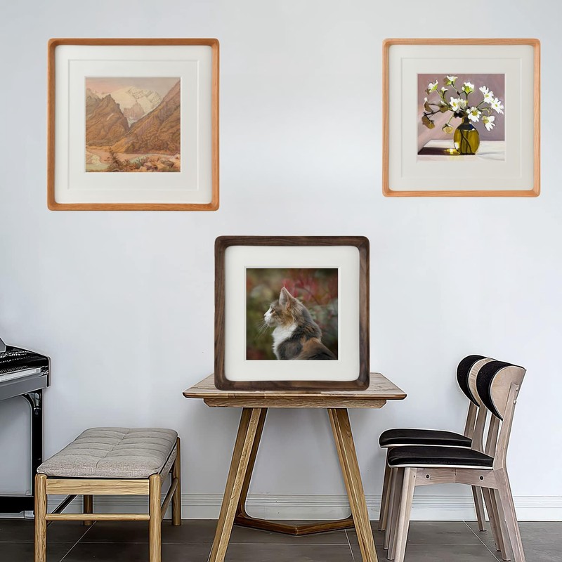 Recuerdos 5x5 Picture Frame in Natural Teak Wood,Square 5x5 Frame