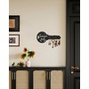 FujDun Wooden Key Holder Wall Mount with 4 Hooks, Black