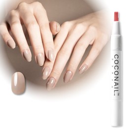 HEMA Free Peel Off Gel Nail Self Nail Gel Nail Seal Peel Off Color Gel Nail Tip Anti-allergy Transparent Easy Beginner Self Kit Set Clear Base Sheer Color Top Pen Brush Stick COCONAIL Coco Nail (B03