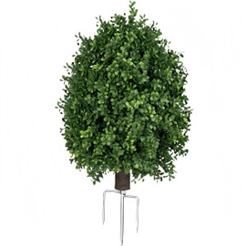 QIANYUN Boxwood Topiary Bush -Artificial Topiary for Outdoors-Evergreen Plants Topiary Ball Tree UV-Resistant Faux Greenery Pot Fillers 1-Pack for Outdoor Front Porch Garden Yard Balcony Decor