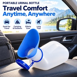 Portable Urinal Bottle for Women – 1000mL Travel Urine Container for Camping, Car Trips & Outdoor Emergencies
