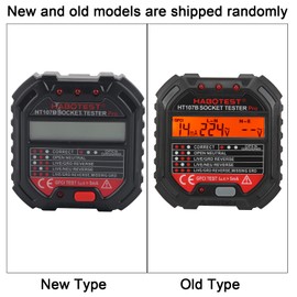 HT107B Socket Tester, US 90-250V Plug Breaker Finder with LCD Display Frequency Test Electric Circuit Detector