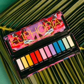 BYS Eyeshadow Palette Tin with Mirror and Applicator 12 Shades (1, Euphoria)