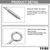 TERF® 45mm Eye Screw Hooks 45mm (1.77 inch) Ring Shape