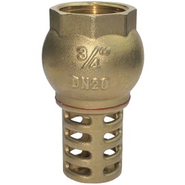 AERZETIX - C53434 - Check valve with one-piece sieve - 3/4 inch - foot valve - made of brass - for irrigation system - irrigation system - water installation
