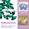 sourcing map 50 Pcs Acrylic Horse Eye Gems, Dark Green