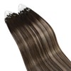 Ugeat Real Hair Extensions, Bonded Micro Ring, Microlink Extensions, Balayage