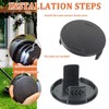 JAMHER Pack of 2 Lawn Trimmer Spool Cap, Cordless Lawnmower