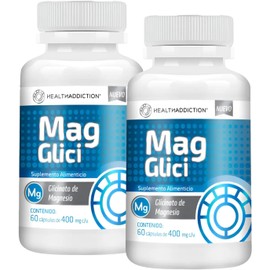 HEALTHADDICTION - Glicinato de Magnesio 400 mg  Cápsulas para Relajación Muscular y Mejora del Sueño  Absorción Superior, Libre de Gluten y Sin