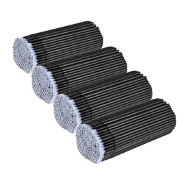 Asnfanl 400PCS Disposable Micro Swabs for Eyelash Extension, Micro Cotton Swabs, Micro Applicators Eyelash Swabs for Makeup Application (Black)