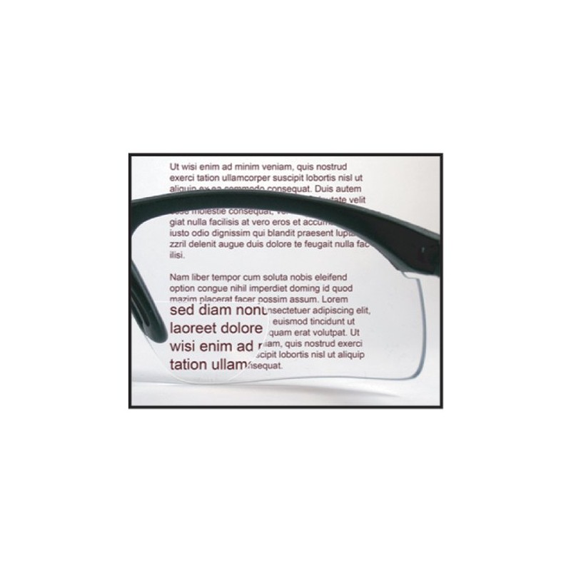 SAS Safety Sidewinder Readers Safety Glasses -Black Frame - Clear