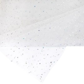 Creativery Tulle Fabric 150 cm x 3 m with Glitter Dots - Choice of Colours in 15/150 cm - Fine Tulle Colourfast & Washable - Decorative Fabric for Wedding - Tulle Fabric for Decorating Crafts Tutu