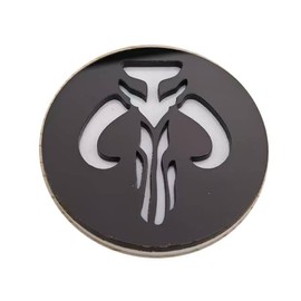 Custom Emblem Badge Mandalorian Accessories, Universal Fit for Jeep Chevy Toyota Ford Car, Truck, SUV 2.3inch (Set of 2)