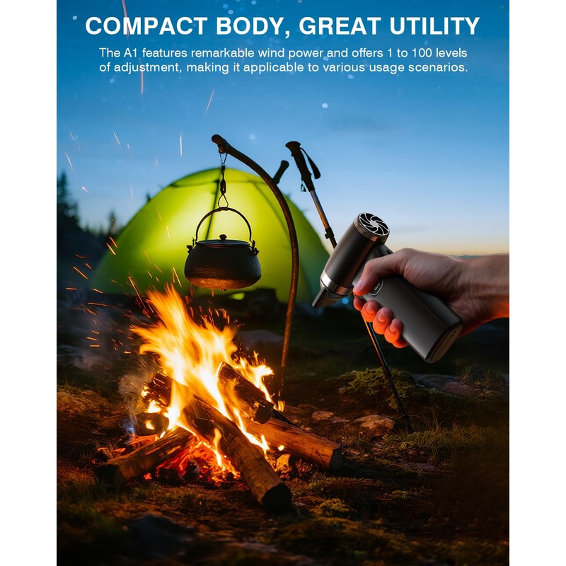 Electric Compressed Air Duster Cordless: 60 MPH High Wind Speed