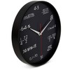 Bernhard Products Math Wall Clock Black 12 Inch Silent Non-Ticking